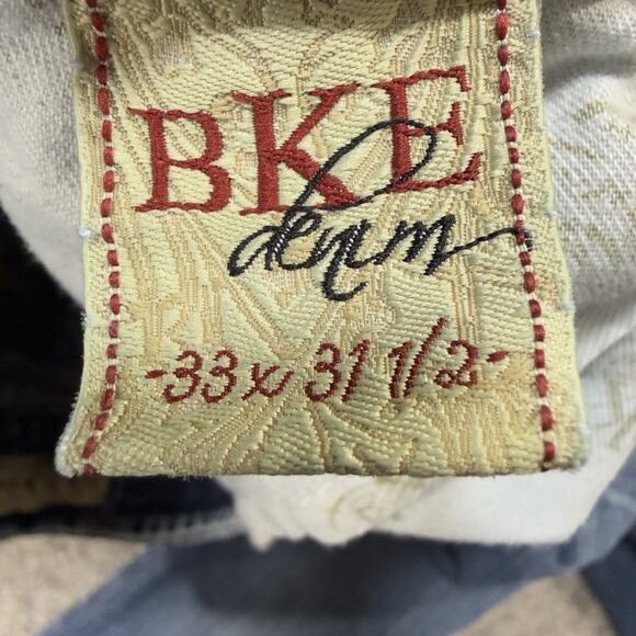 BKE Wendi Stretch Bootcut Medium Wash Denim Jeans Womens 33x31.5 Distressed Y2K - Picture 2 of 11